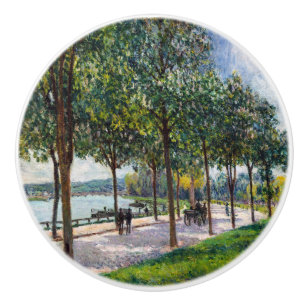 Alfred Sisley - Allee of Kastanienbäume Keramikknauf