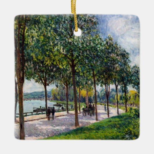 Alfred Sisley - Allee of Kastanienbäume Keramikornament (Vorderseite)