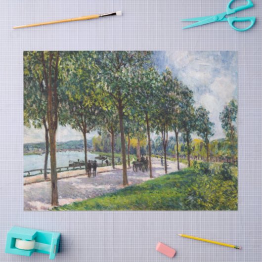 Alfred Sisley - Allee of Kastanienbäume Seidenpapier (Basteln)