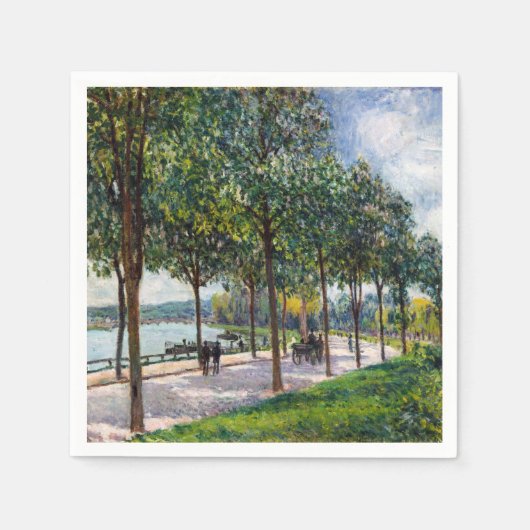 Alfred Sisley - Allee of Kastanienbäume Serviette (Vorderseite)