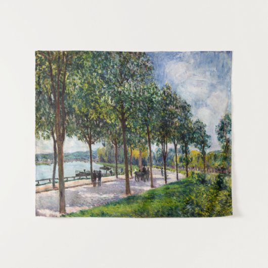 Alfred Sisley - Allee of Kastanienbäume Wandteppich (Vorderseite (Horizontal))