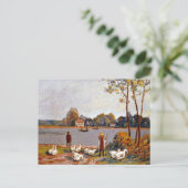 Alfred Sisley art: Am Fluss Loing Postkarte (Stehend Vorderseite)