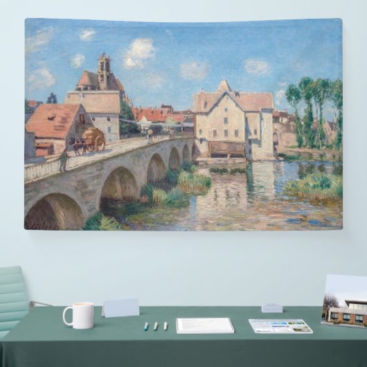 Alfred Sisley artwork - Le Pont de Moret Banner (Messe)