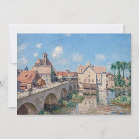Alfred Sisley artwork - Le Pont de Moret Einladung (Vorderseite)