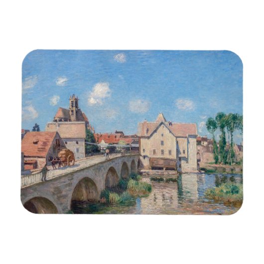Alfred Sisley artwork - Le Pont de Moret Magnet (Horizontal)
