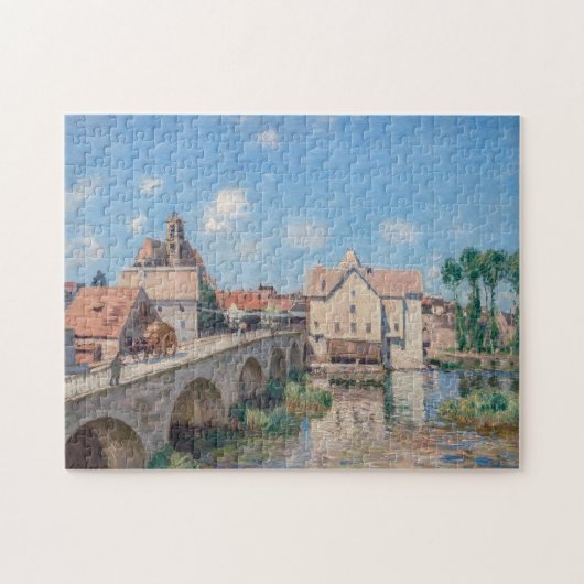 Alfred Sisley artwork - Le Pont de Moret Puzzle (Horizontal)