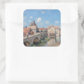 Alfred Sisley artwork - Le Pont de Moret Quadratischer Aufkleber (Tasche)