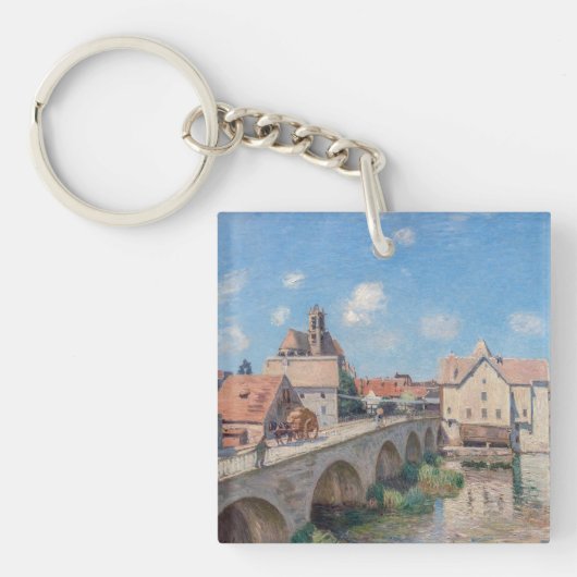 Alfred Sisley artwork - Le Pont de Moret Schlüsselanhänger (Vorderseite)