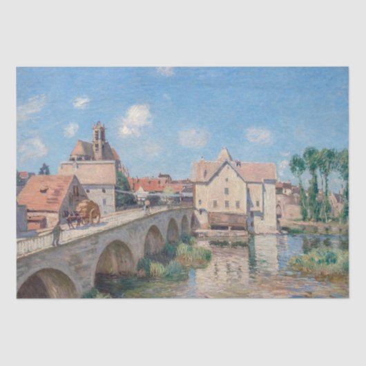 Alfred Sisley artwork - Le Pont de Moret Seidenpapier (Vorderseite)
