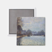 Alfred Sisley | Aussicht auf den Canal St-Martin, Magnet (Vorderseite/Rückseite)