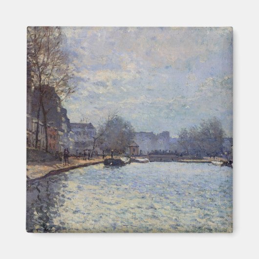 Alfred Sisley | Aussicht auf den Canal St-Martin, Magnet (Vorne)
