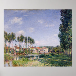 Alfred Sisley   Banken der Vermietung in Moret Poster