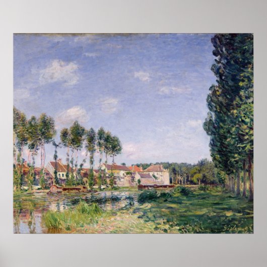 Alfred Sisley | Banken der Vermietung in Moret Poster (Vorne)
