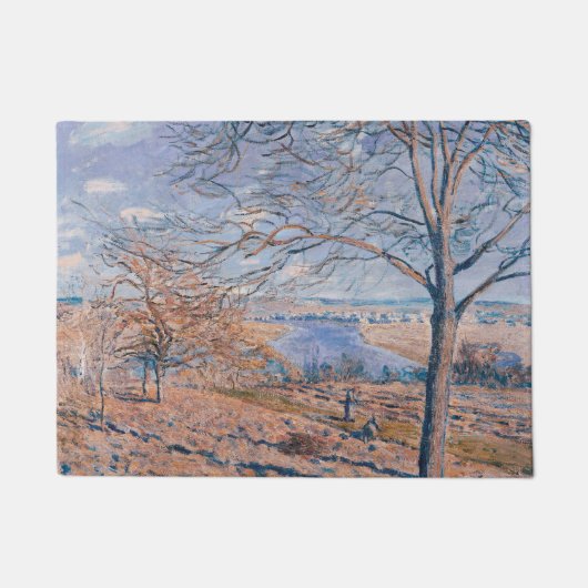 Alfred Sisley - Banken des Darlehens - Herbsteffek Fußmatte (Vorderseite)