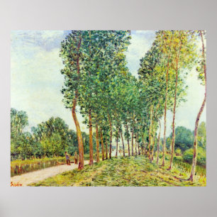 Alfred Sisley - Banken des Loing in Moret Poster