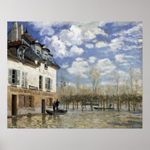 Alfred Sisley-Boot in der Flut am Hafen mergelig Poster
