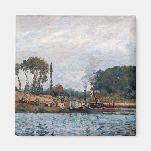 Alfred Sisley - Boote an der Schleuse Bougival Magnet (Vorne)