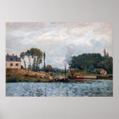 Alfred Sisley - Boote an der Schleuse Bougival Poster (Vorne)