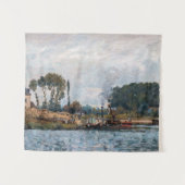 Alfred Sisley - Boote an der Schleuse Bougival Wandteppich (Vorderseite (Horizontal))