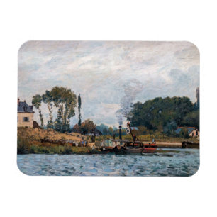 Alfred Sisley - Boote an der Schleuse von Bougival Magnet