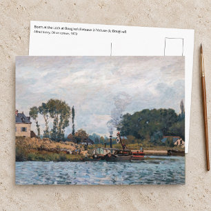 Alfred Sisley - Boote an der Schleuse von Bougival Postkarte
