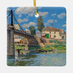 Alfred Sisley - Brücke bei Villeneuve-la-Garenne Keramikornament