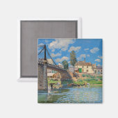 Alfred Sisley - Brücke bei Villeneuve-la-Garenne Magnet (Vorderseite/Rückseite)