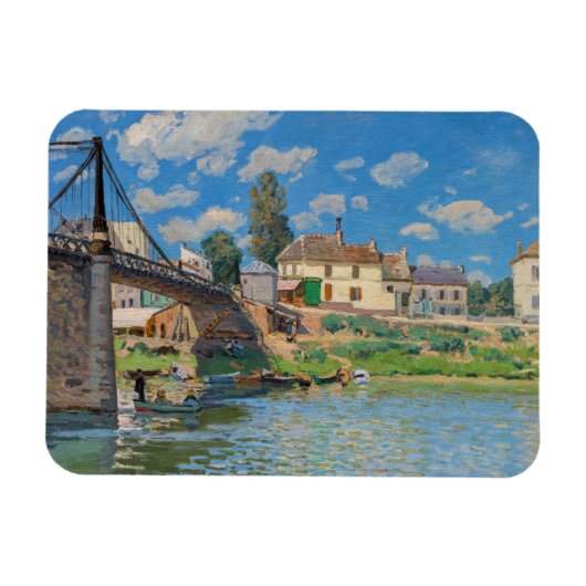 Alfred Sisley - Brücke bei Villeneuve-la-Garenne Magnet (Horizontal)