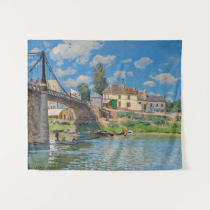 Alfred Sisley - Brücke bei Villeneuve-la-Garenne Wandteppich