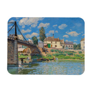 Alfred Sisley - Brücke in Villeneuve-la-Garenne Magnet