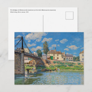 Alfred Sisley - Brücke in Villeneuve-la-Garenne Postkarte
