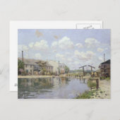 Alfred Sisley | Canal Saint-Martin, Paris Postkarte (Vorne/Hinten)