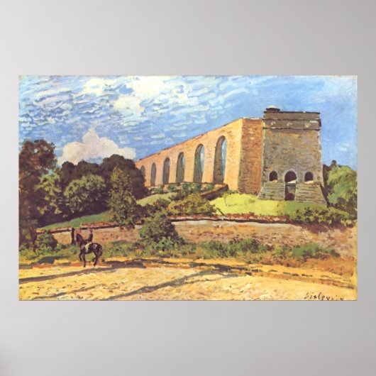 Alfred Sisley Das Aquädukt von Marly Poster (Vorne)