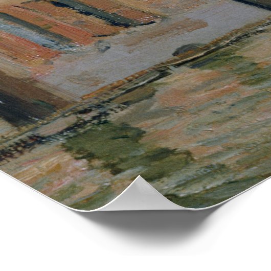 Alfred Sisley | Das Boot in der Flut, Port-Marly Poster (Ecke)