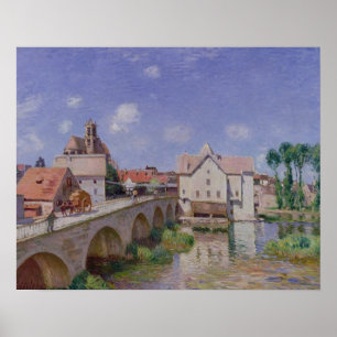 Alfred Sisley Die Brücke von Moret Poster