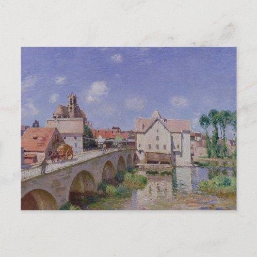 Alfred Sisley | Die Brücke von Moret Postkarte (Vorderseite)