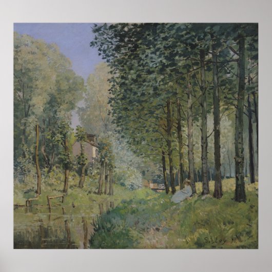 Alfred Sisley | Die Erholung durch den Stream Poster (Vorne)