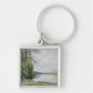Alfred Sisley   die Flussufer-Straße von Veneux Schlüsselanhänger