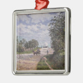Alfred Sisley | die Straße von Mantes Silbernes Ornament (Links)