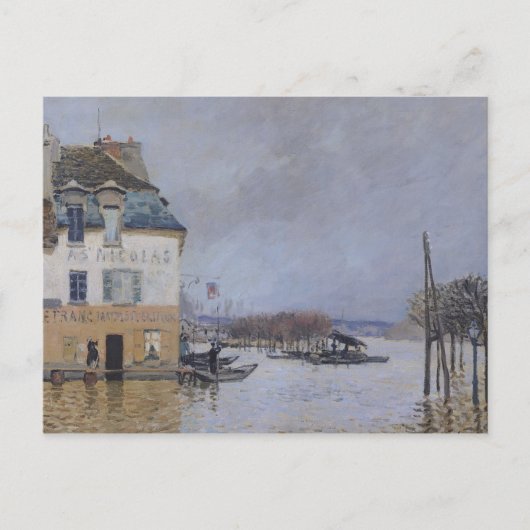 Alfred Sisley | Die Überschwemmung in Port-Marly Postkarte (Vorderseite)