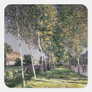 Alfred Sisley   Die Wanderung Quadratischer Aufkleber