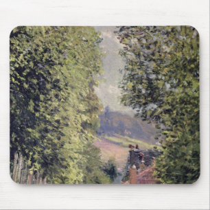Alfred Sisley eine Straße in Louveciennes Mousepad