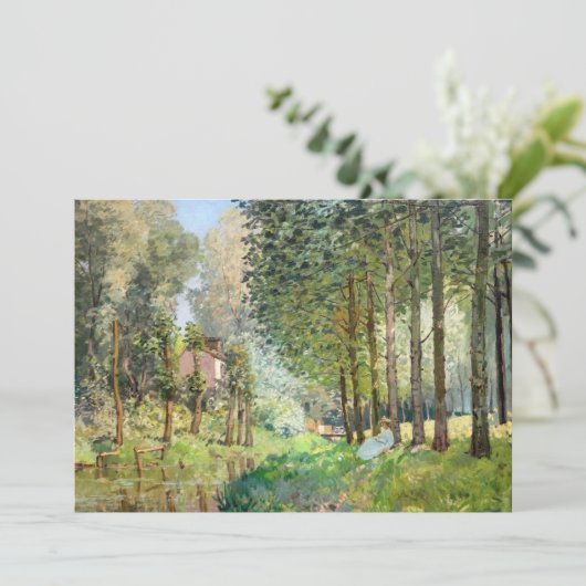 Alfred Sisley - Erholung entlang der Straße Dankeskarte (Stehend Vorderseite)