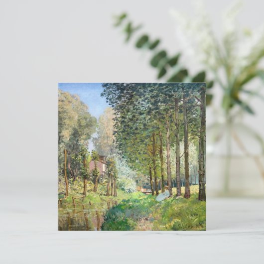 Alfred Sisley - Erholung entlang der Straße Einladung (Stehend Vorderseite)