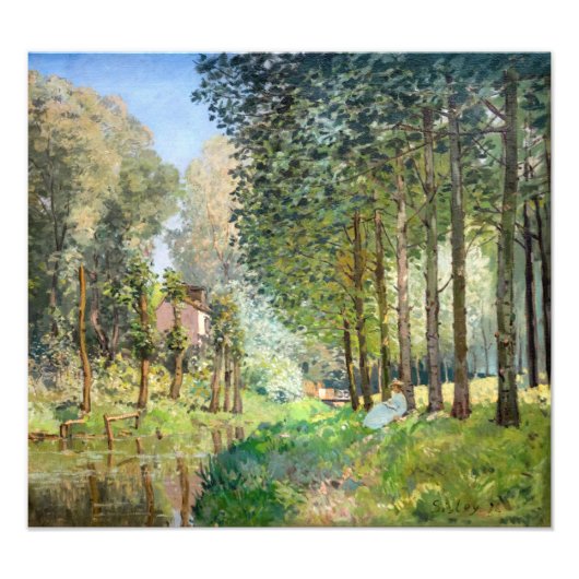 Alfred Sisley - Erholung entlang der Straße Fotodruck (Vorne)
