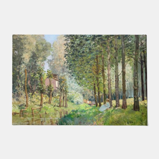 Alfred Sisley - Erholung entlang der Straße Fußmatte (Vorderseite)