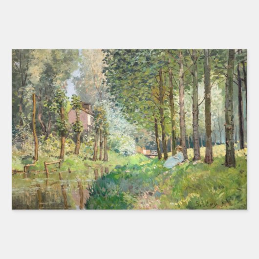 Alfred Sisley - Erholung entlang der Straße Geschenkpapier Set (Vorderseite 2)