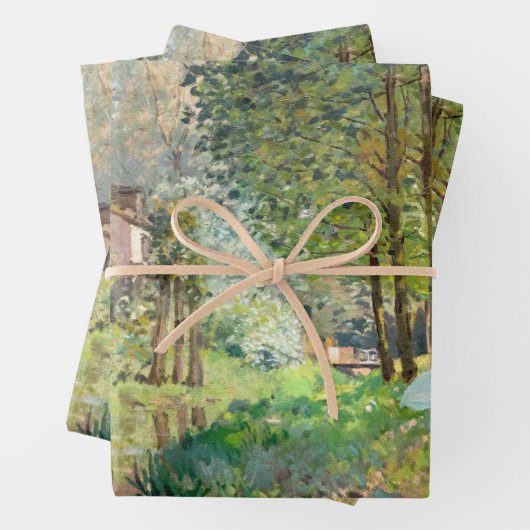 Alfred Sisley - Erholung entlang der Straße Geschenkpapier Set (Beispiel)