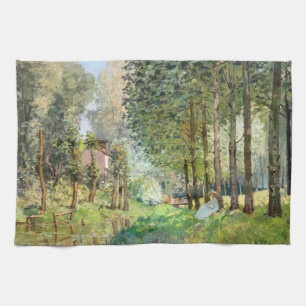 Alfred Sisley - Erholung entlang der Straße Geschirrtuch