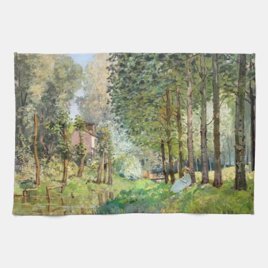 Alfred Sisley - Erholung entlang der Straße Geschirrtuch (Horizontal)